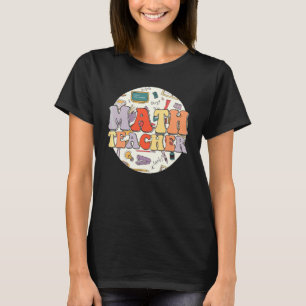 T-shirt Prof de maths super chic Rétro rentrée des classes