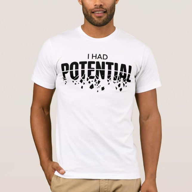 T-shirt Prof de physique drôle j'avais un humour potentiel (Devant)