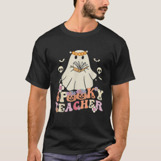 T-shirt Prof Fantôme Rétro Groovy Halloween Prof