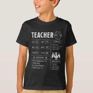 T-shirt Prof Stats Drôle Humour Rpg