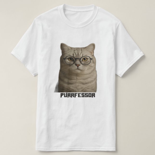 T-shirt Professeur à ronrons (Design devant)