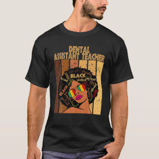 T-shirt Professeur adjoint dentaire Afro Africain Noir His