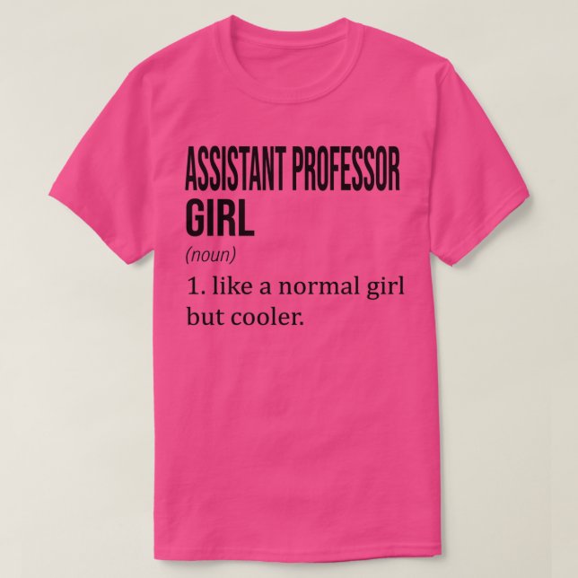 T-shirt PROFESSEUR ADJOINT Fille Comme Une Fille Normale M (Design devant)