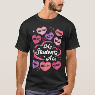 T-shirt Professeur Affirmations positives Candy Heart Vale