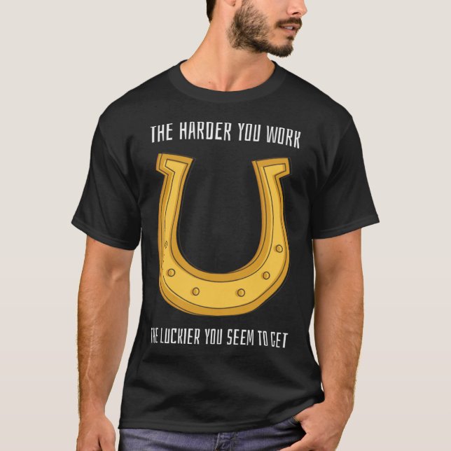 T-shirt Professeur chanceux St Patrick's Day Harder Work L (Devant)