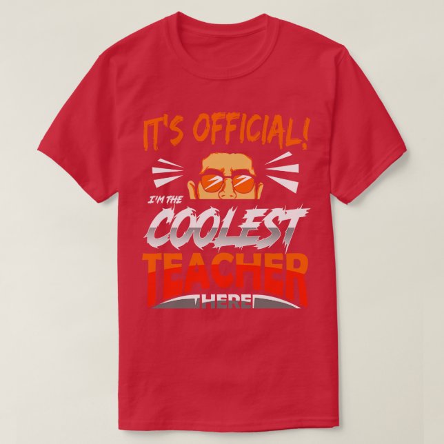 T-shirt Professeur Coolest enseignant (Design devant)