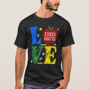 T-shirt Professeur d'amour de maternelle Élève de la salle