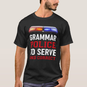 T-shirt Professeur d'anglais Police de la grammaire 1
