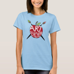 T-shirt Professeur d'art Apple et pinceaux peints