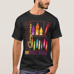 T-shirt Professeur d'art Crayons cassés Couleur encore pei
