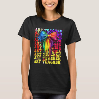 T-shirt Professeur d'art Retour à l'école Arc-en-ciel Pein