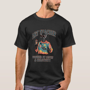 T-shirt Professeur D'Art Skeleton Actionné Par La Créativi