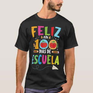 T-shirt professeur de 100 jours d'école en espagnol