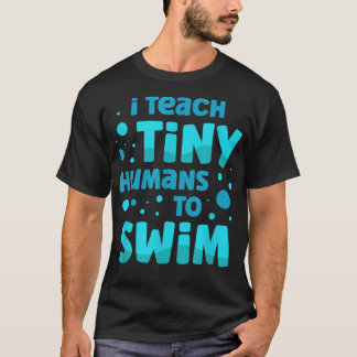 T-shirt Professeur De Baignade J'Enseigne À Des Humains Mi