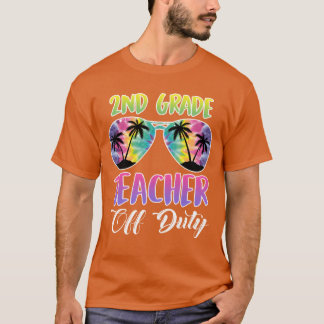 T-shirt Professeur de classe de deuxième année en vacances