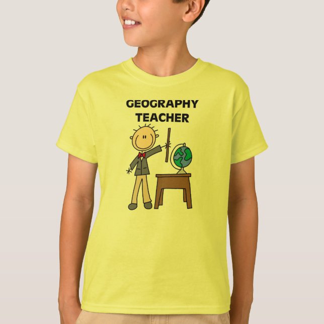 T-shirt Professeur de géographie (Devant)