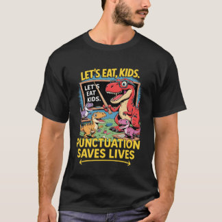 T-shirt Professeur de grammaire drôle Elève École Dinosaur