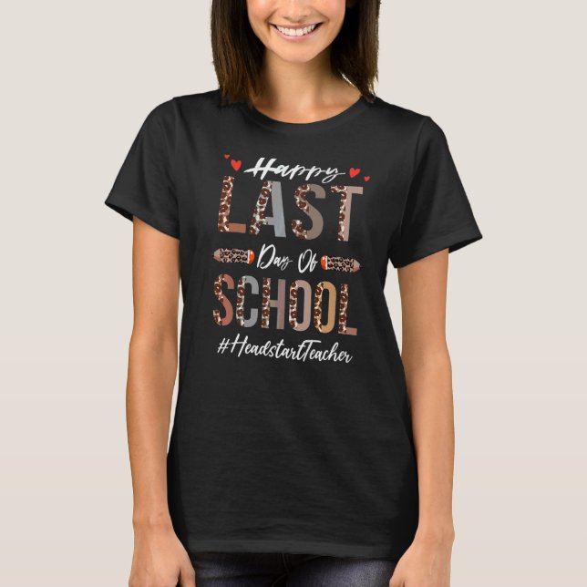 T-shirt Professeur De Headstart Joyeux Jour De L'École Leo (Devant)