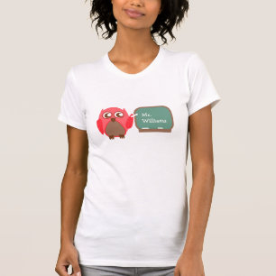 T-shirt Professeur de hibou à la chemise personnalisée p
