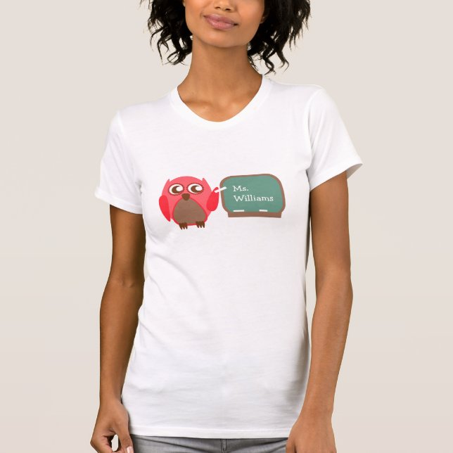 T-shirt Professeur de hibou à la chemise personnalisée par (Devant)