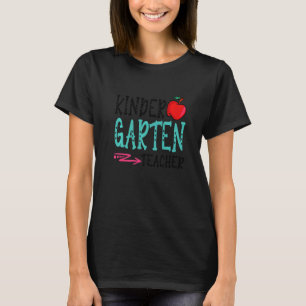 T-shirt Professeur De Jardin D'Enfance Fun Retour À L'Écol