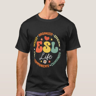 T-shirt Professeur de l'escouade de vie en anglais langue