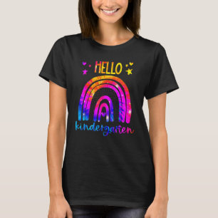 T-shirt Professeur de Maternelle Tie Dye Arc-en-Ciel Cœur