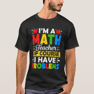 T-shirt Professeur de mathématiques Amour Premier jour Ret
