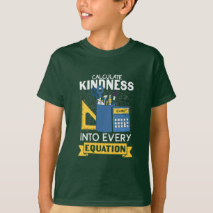 T-shirt Professeur de mathématiques Calculer la gentilless