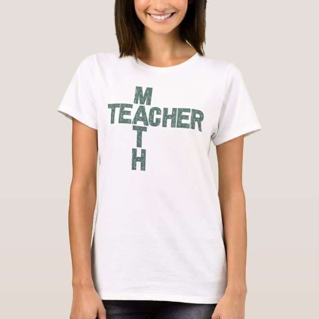 T-shirt Professeur de mathématiques de retour à l'école (Devant)