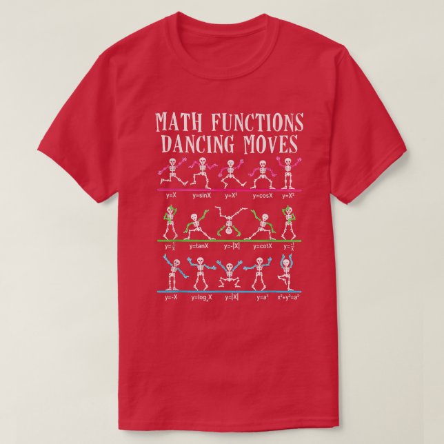 T-shirt Professeur de mathématiques Fonctions de mathémati (Design devant)