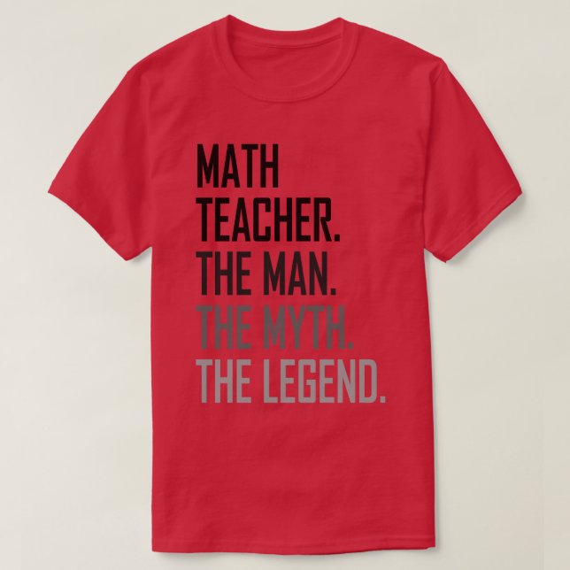 T-shirt Professeur de mathématiques la profession de l'hom (Design devant)