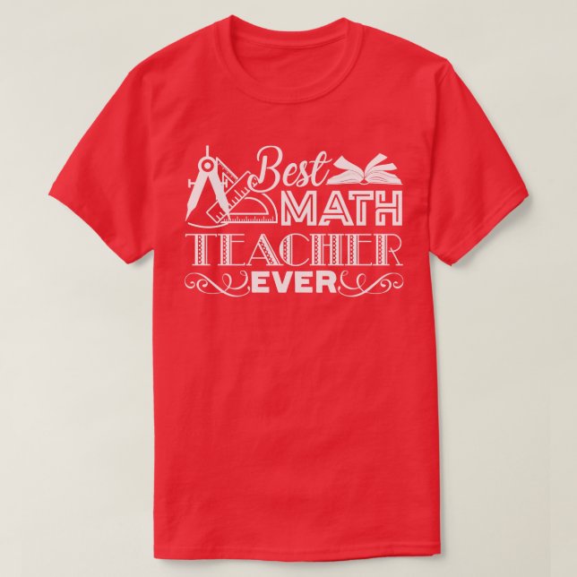 T-shirt Professeur de mathématiques meilleur enseignant de (Design devant)