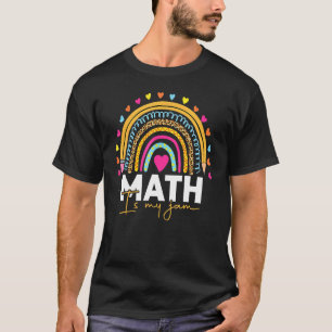 T-shirt Professeur de maths Rainbow Leopard Math Is My Jam