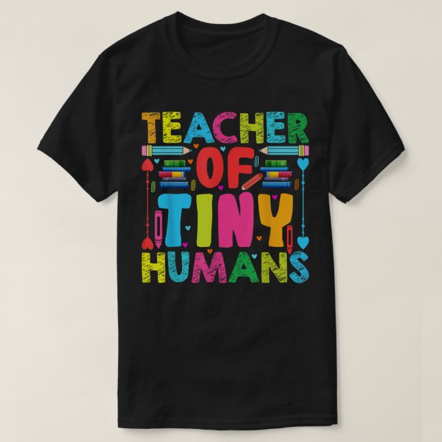T-shirt Professeur de minuscules humains Funny Kindergarte (Design devant)