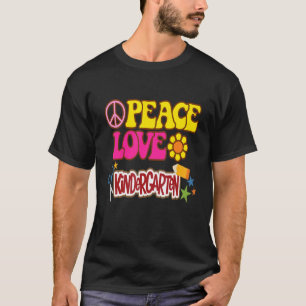 T-shirt Professeur de niveau Paix Amour Équipe de maternel
