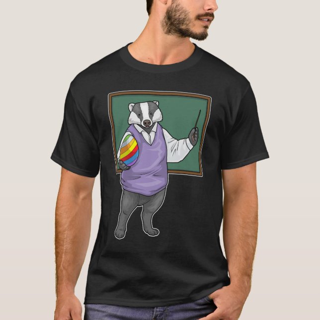 T-shirt Professeur de Pâques Blaireau (Devant)