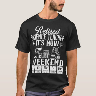 T-shirt Professeur de sciences à la retraite à l'école de 