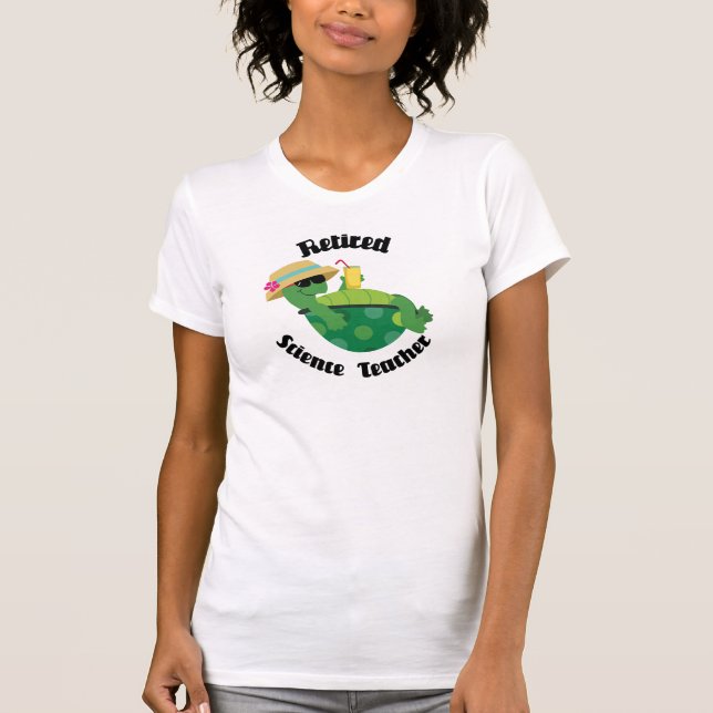 T-shirt Professeur de Sciences retraité (tortue) (Devant)