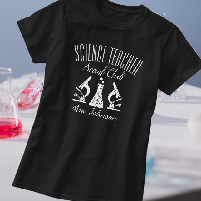 T-shirt Professeur de sciences Social Club Enseignants Nom (Créateur téléchargé)
