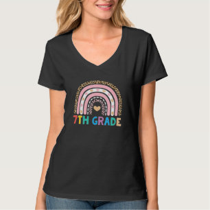 T-shirt Professeur de septième année Léopard Arc-en-ciel 7