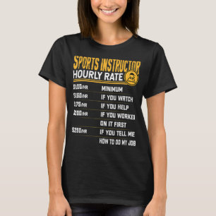 T-shirt Professeur de sport Taux horaire Enseignement de e