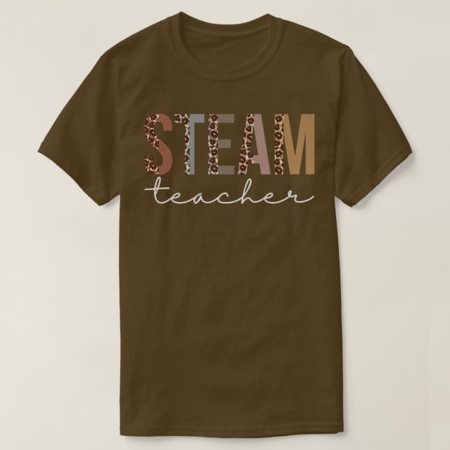 T-shirt Professeur de vapeur Leopard Appréciation amusante (Design devant)