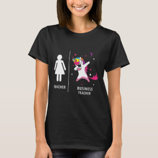 T-shirt Professeur d'entreprise Unicorn Dabbing Digne Drôl
