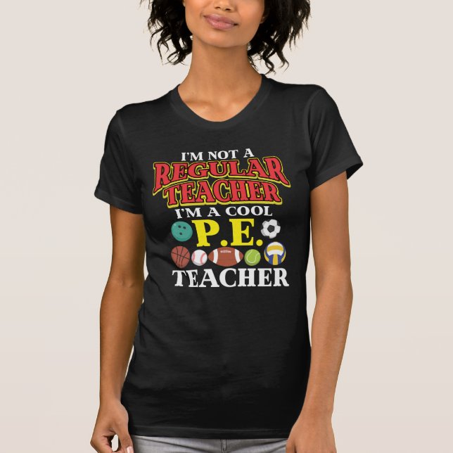 T-shirt Professeur drôle de sport de gymnase de PE (Devant)