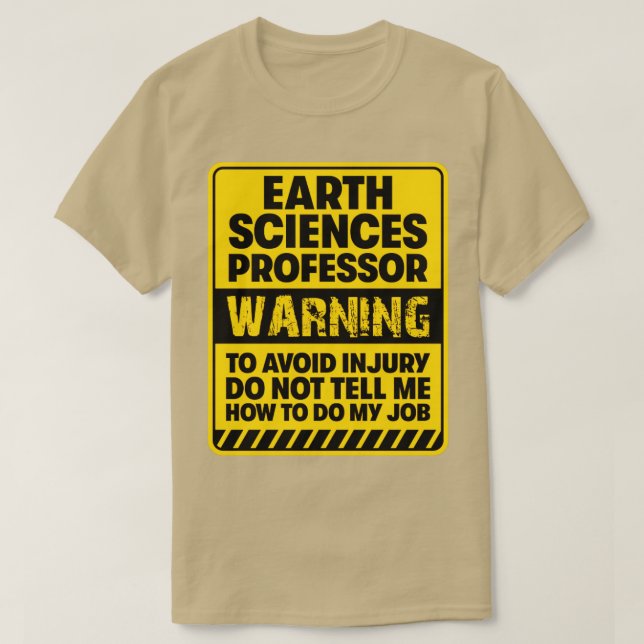 T-shirt Professeur en sciences de la Terre2 (Design devant)