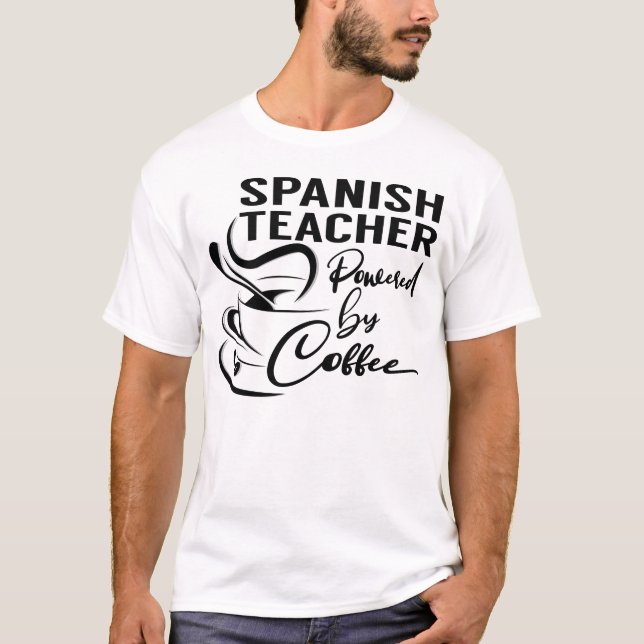 T-shirt Professeur espagnol avec café (Devant)