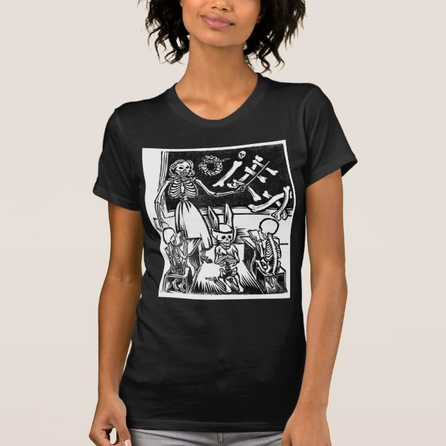 T-shirt Professeur et étudiants squelettiques "jour du (Devant)