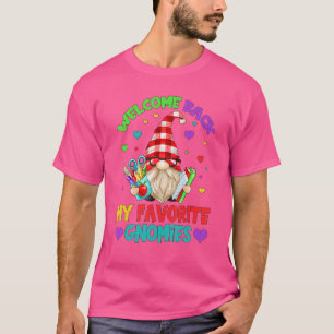 T-shirt Professeur Gnome Cute Bienvenue À L'École 1