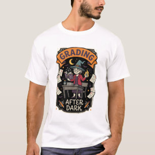 T-shirt Professeur Halloween Notant Après la Tombée de la
